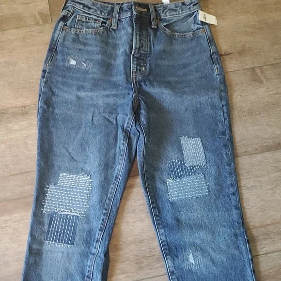 New!! old Navy patchwork jeans size 4 - Picture 3 of 4